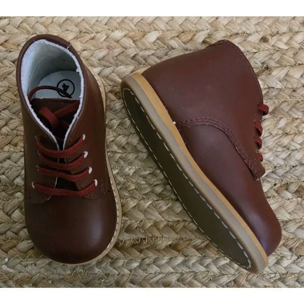 Josmo‎ Baby Unisex Walking Shoes First Walker, BURGUNDY Size 4c EUC